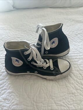 Classic Converse Chuck Taylor All Star high top sneakers black- youth size 1